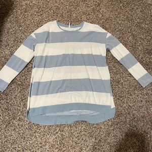 Z Supply Blue and white stripe weekender